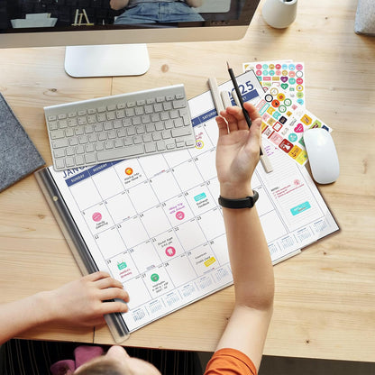 Ospelelf Desk Calendar 2025-2026 Large 22'' x 17'' Calendar 2025 Monthly Desktop Calendar, 18 Month Calendar, Use Jan 2025 - June 2026