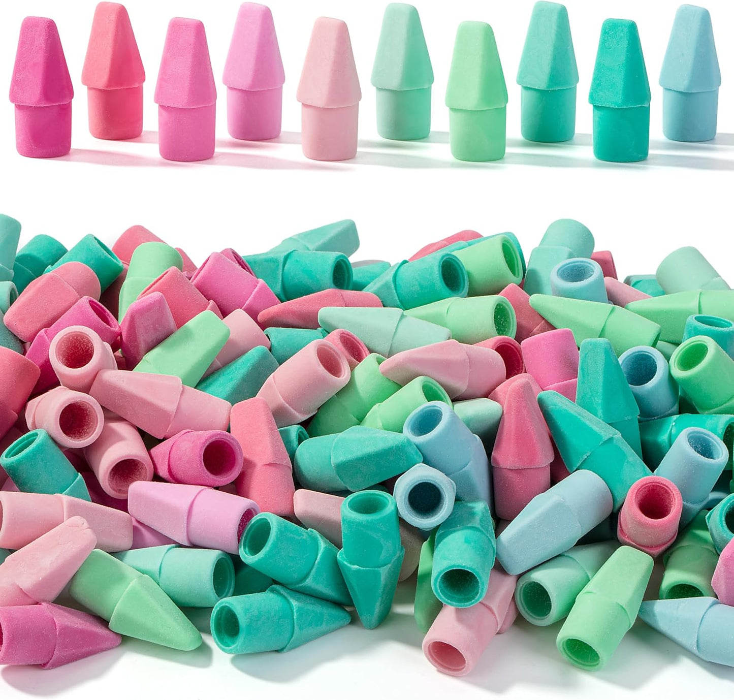 Mr. Pen- Pencil Erasers Toppers, 500 Pack, Colorful, Latex Free, No Smudge, Mr Pen Erasers for Pencils