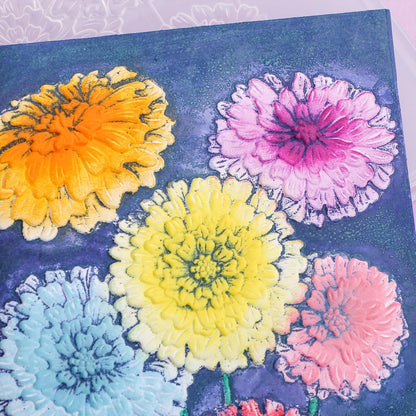 BAOFALI 3D Embossing Folders Chrysanthemum, Hydrangea Textured for Card Making,Embossing Template Paper Card Embossing Stencil for DIY Scrapbooking Photo Album Card Paper Craft Decoration