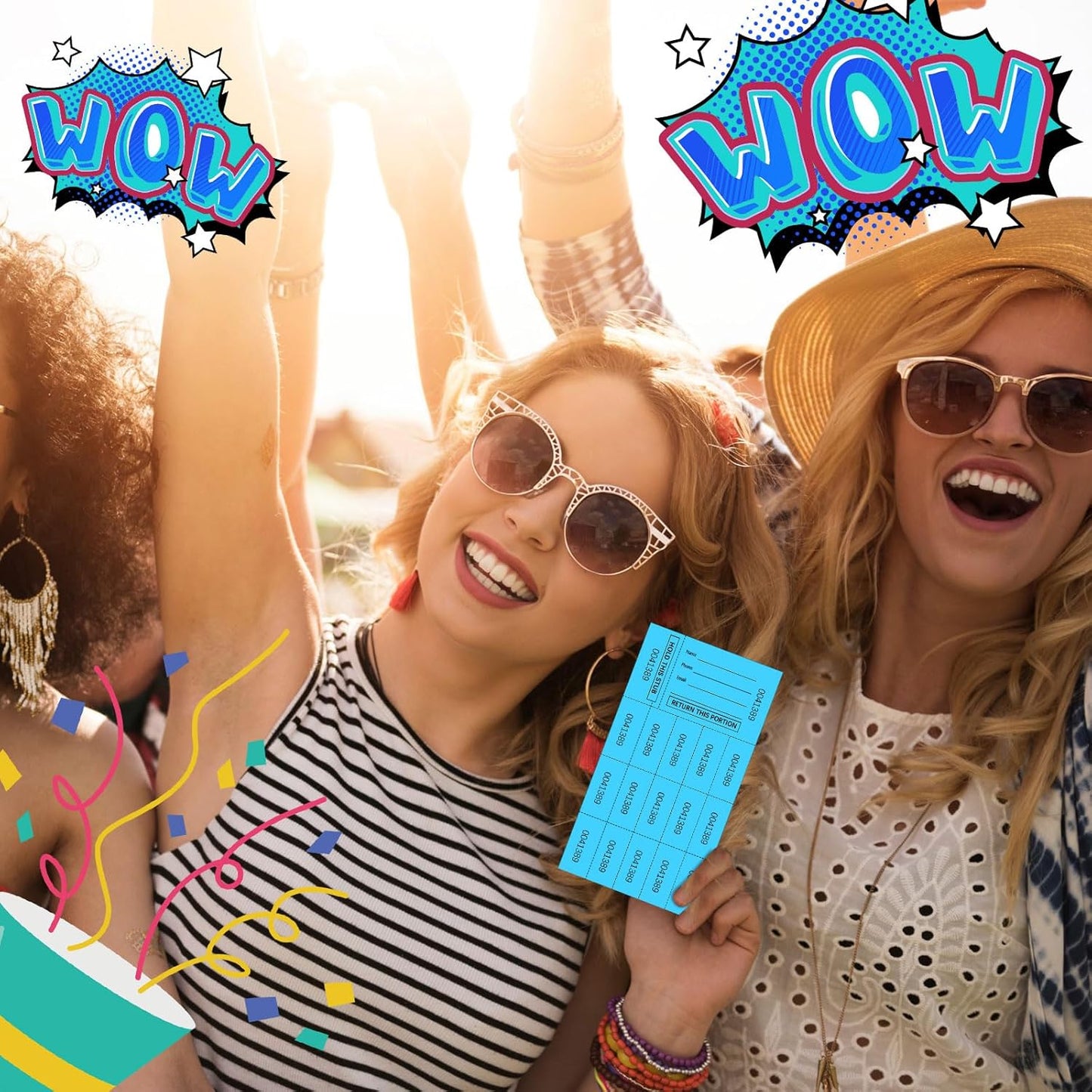 Kosiz 1000 Sheet 15 Bid Raffle Tickets Chinese Auction Tickets Sheets Auction Fundraiser Ticket Numbered with Name and Phone Number Per Sheet Raffle Tags for Silent Auction(Lake Blue)