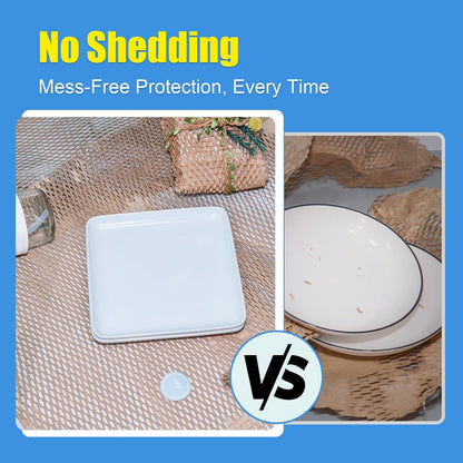 Honeycomb Packing Paper for Moving Breakables 12" x 295 FT Bulk Packing Materials for Household, Bubble Cushioning Wrap Roll Eco Friendly Packaging Shipping Supplies for Dishes