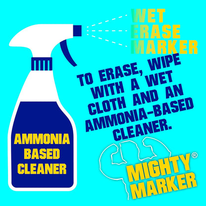 FM-43 Auto Body and Glass Paint Marker, No-Ghost, Highly Water-Resistant, 2.3mm Bullet Tip, Valve Action, 6 Bonus Reversible Tips, Made in USA - Basic Assorted 6 Pack