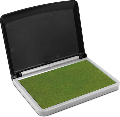 MaxMark Large Premium Olive Green Ink Stamp Pad - 2-3/4" by 4-1/4" - Premium Quality Felt Pad