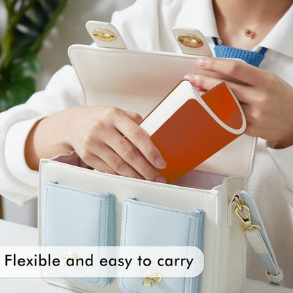 feela 8 Pack Soft Cover Journal Bulk, Notebooks College Ruled for Work, Lined Travel Journal for Women Men, Note Taking Notebook School Supplies Business Writing, 8.2” x 5.5”, A5, Dark Orange