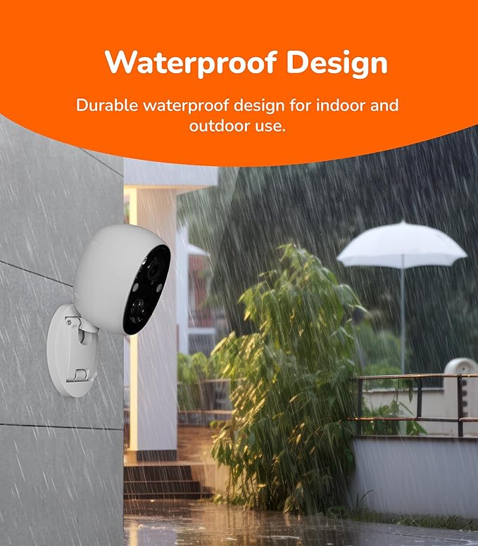 Sensforge 2.5K Indoor Outdoor Battery Camera with Smart AI Detection, Spotlight & Color Night Vision, Magnetic Mount, Dual-Band WiFi (2.4/5GHz), 32GB SD Card, Waterproof, No Monthly Fees