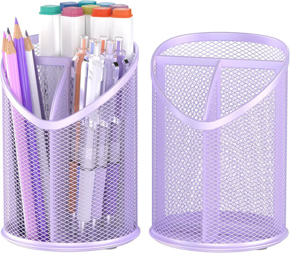 2 Pack Pen Holder Pen Organizer (Purple)