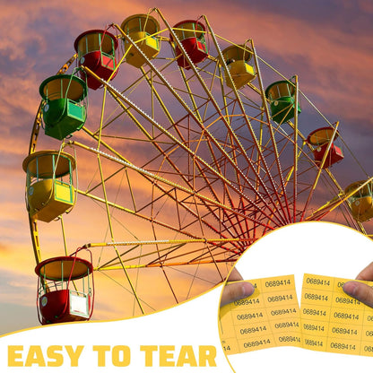 Kosiz 2000 Sheets Raffle Ticket 25 Bid Chinese Auction Tickets Tricky Tray Basket Raffle Sheets for Back to School Class Rewards Carnival Door Prizes Events(Dark Yellow)