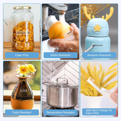 Absonic 10-Pack Tze Tz Label Tape Clear Compatible for Brother Tze-131 Tze131 Tz-131 Tz131 P Touch Tape 12mm 0.47" Black on Clear Label Maker Tape 1/2 inch Laminated for PTD220 PTD210 PTD200 PTH110