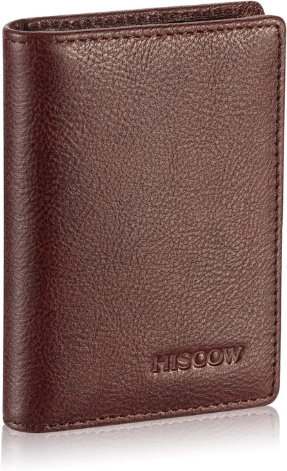 Leather Business Card Case Holder for Men & Women, Italian Calfskin