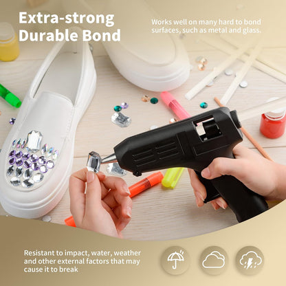 MATUFF White Hot Glue Sticks Full Size 0.43” Dia x 8” Long, 20 pcs Hot melt Adhesive Glue Sticks, All-Purpose Colored Glue Gun Sticks for DIY White Crafting Arts and Wedding Cards, Stamp Sealing