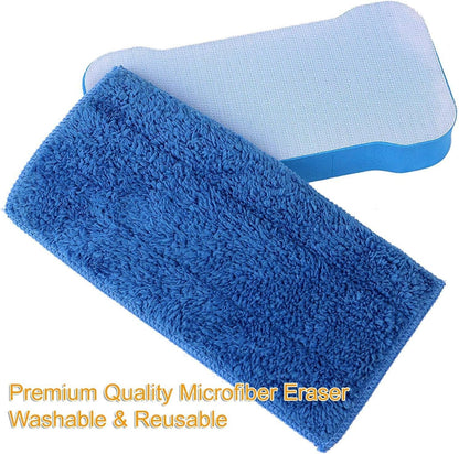 Huntz Dustless Chalk With Microfiber Eraser (Washable & Reusable) (24 Multi-Color Chalks + Eraser)