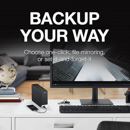 Seagate One Touch Hub 18TB External Hard Drive Desktop HDD – USB-C and USB 3.0 port, for Computer ,Workstation PC Laptop Mac (STLC18000400)