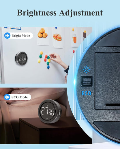 Wisebee Digital Kitchen Timer, Visual| Countdown| Count Up| Loud Alarm| Magnetic| Productivity for Cooking, Food, Baking, Classroom, Fitness, Studying, Teaching (No Batteries Included)