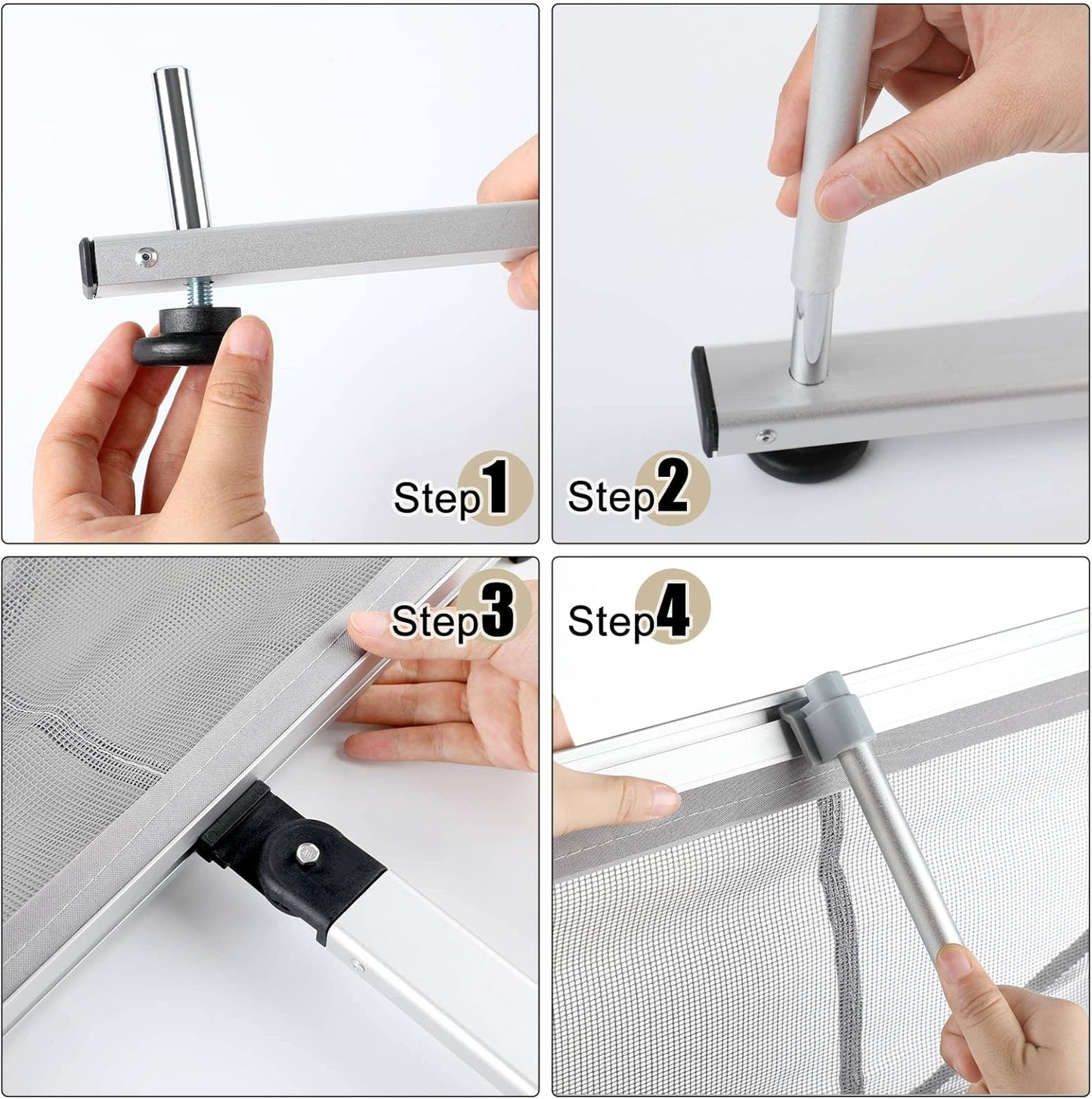 Outus Mesh Literature Brochure Holder with 8 Pocket Portable Magazine Display Roll Up Magazine Rack Lightweight Floor Standing Catalog Office Brochure Display Stand for Business Trade Shows