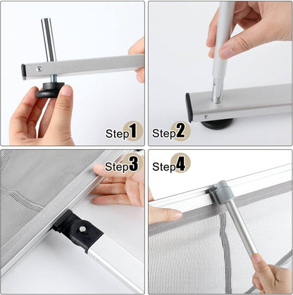 Outus Mesh Literature Brochure Holder with 8 Pocket Portable Magazine Display Roll Up Magazine Rack Lightweight Floor Standing Catalog Office Brochure Display Stand for Business Trade Shows