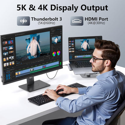 USB C Hub HDMI USB Adapter for MacBook Pro Air M3 M2 M1 2025-2018 13 14 16", MacBook Adapter Multiport 8 in 2 Mac USB C Hub with HDMI, Thunderbolt 3, 10G USB C&A Data Ports, SD TF Card Reader, Audio