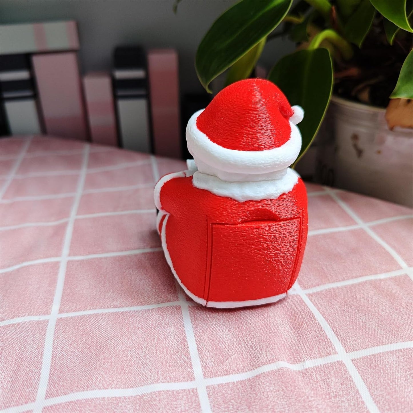 Christmas_Santa_Claus Postage Stamp Holder Stamp Roll Dispenser for Office Desk Accessories, No Stamps, 1.18" Core, C05