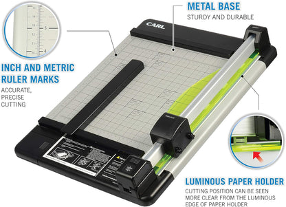 Carl Manufacturing 12210 Heavy-Duty Trimmer 12-Inch 36 Sht Cap. 14-Inch x12-1/4-Inch x3/4-Inch GY