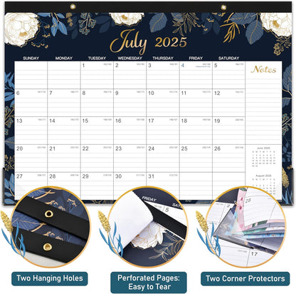 Desk Calendar 2025-2026 - Jul. 2025 - Dec. 2026, 18 Months Large Monthly Desk Calendar, 17" x 12", Desk Pad, Large Ruled Blocks, To-do List & Notes, Best Desk/Wall Calendar for Planning or Organizing