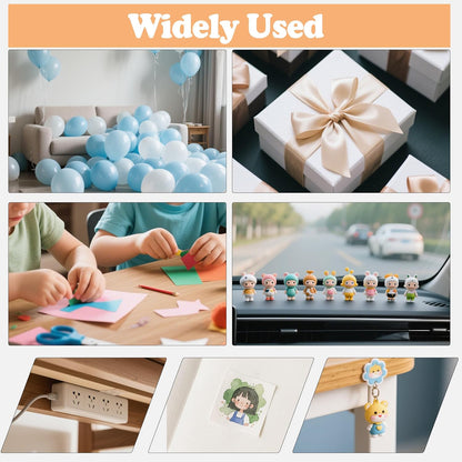 1020 PCS(0.39") Double Sided Sticky Dots Removable Strong Adhesive Tack Heavy Duty Sticky Pads Putty No Traces Clear Sticky Tack for Picture, Poster, Art Craft, Decoration, Party Office Supplies