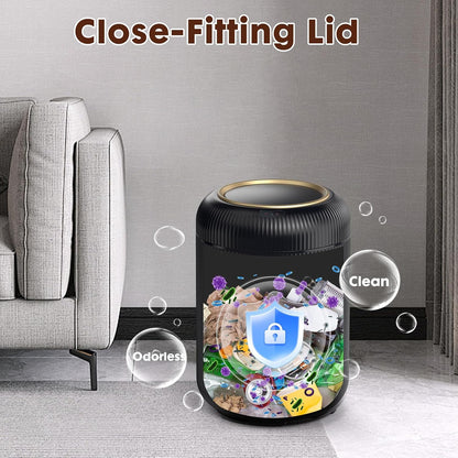 Procade Bathroom Trash Can Automatic Touchless,Motion Sensor Trash Bin,3 Gallon /11 L Smart Office Garbage can with Lid,Small Black Garbage Bin Wastebasket for Bedroom,Toilet, rv, Kitchen,Living Room