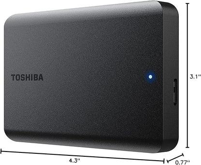 Toshiba Canvio Basics 4TB Portable External Hard Drive USB 3.0, Black - HDTB540XK3CA