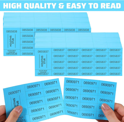 Kosiz 1000 Sheets 25 Bid Raffle Tickets Chinese Auction Ticket Sheets for Events Church (Lake Blue)