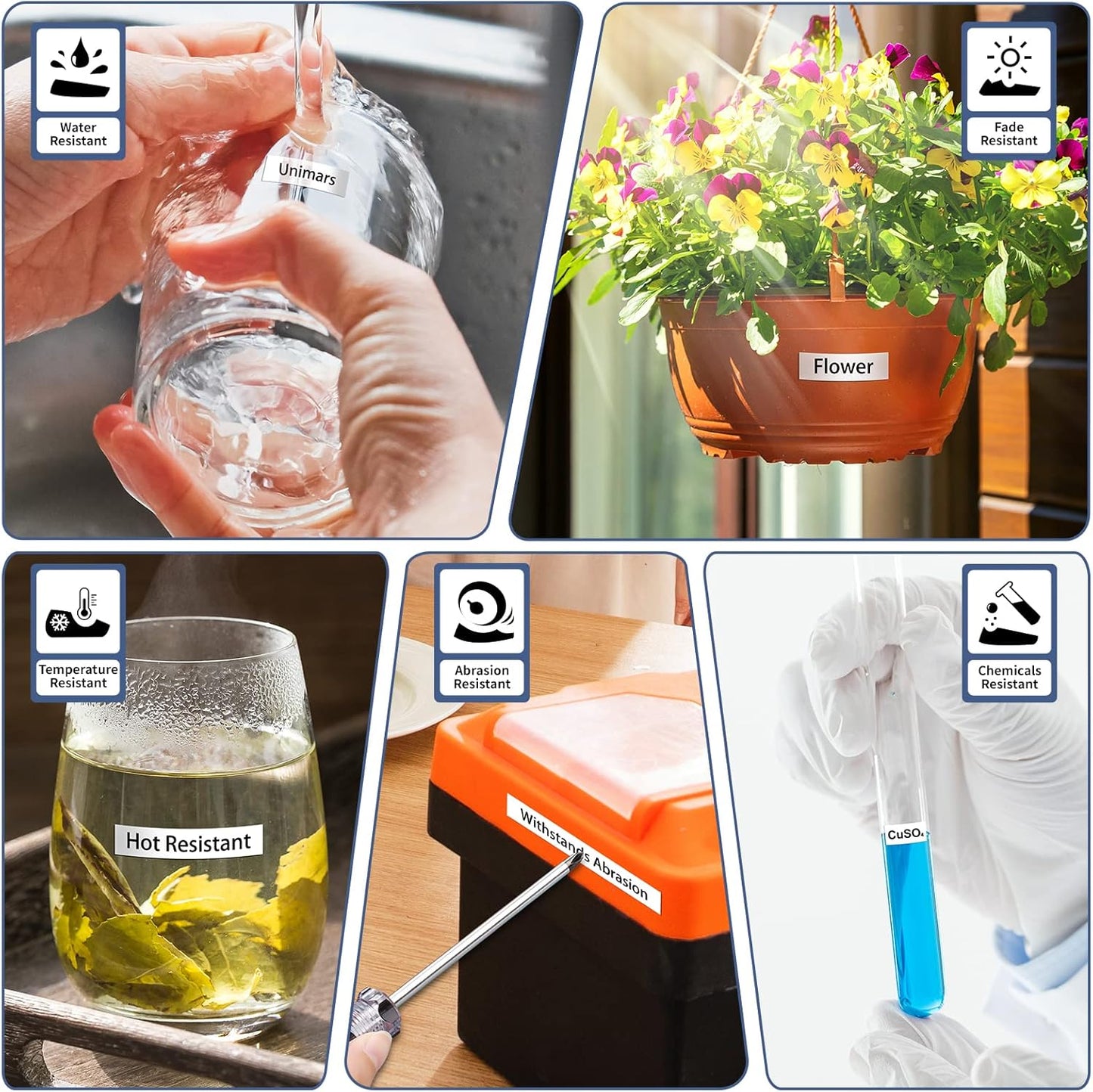 Unismar 90-Pack Compatible for Brother Black on White 12mm Label Tape Replacement for Ptouch PTD200 PTD202 PTD210 PTD600 PTD400 PTH100 PTH110 PT1280 Label Printer 26.2Ft(8m)