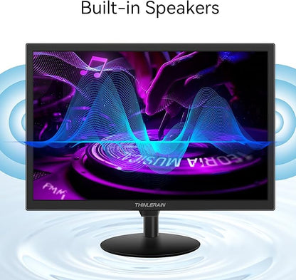 19 inch Computer Monitor 1440x900 PC Monitor with HDMI VGA AV BNC USB Ports, 60Hz, 5Ms, VESA, Display Build-in Speakers for Office Home