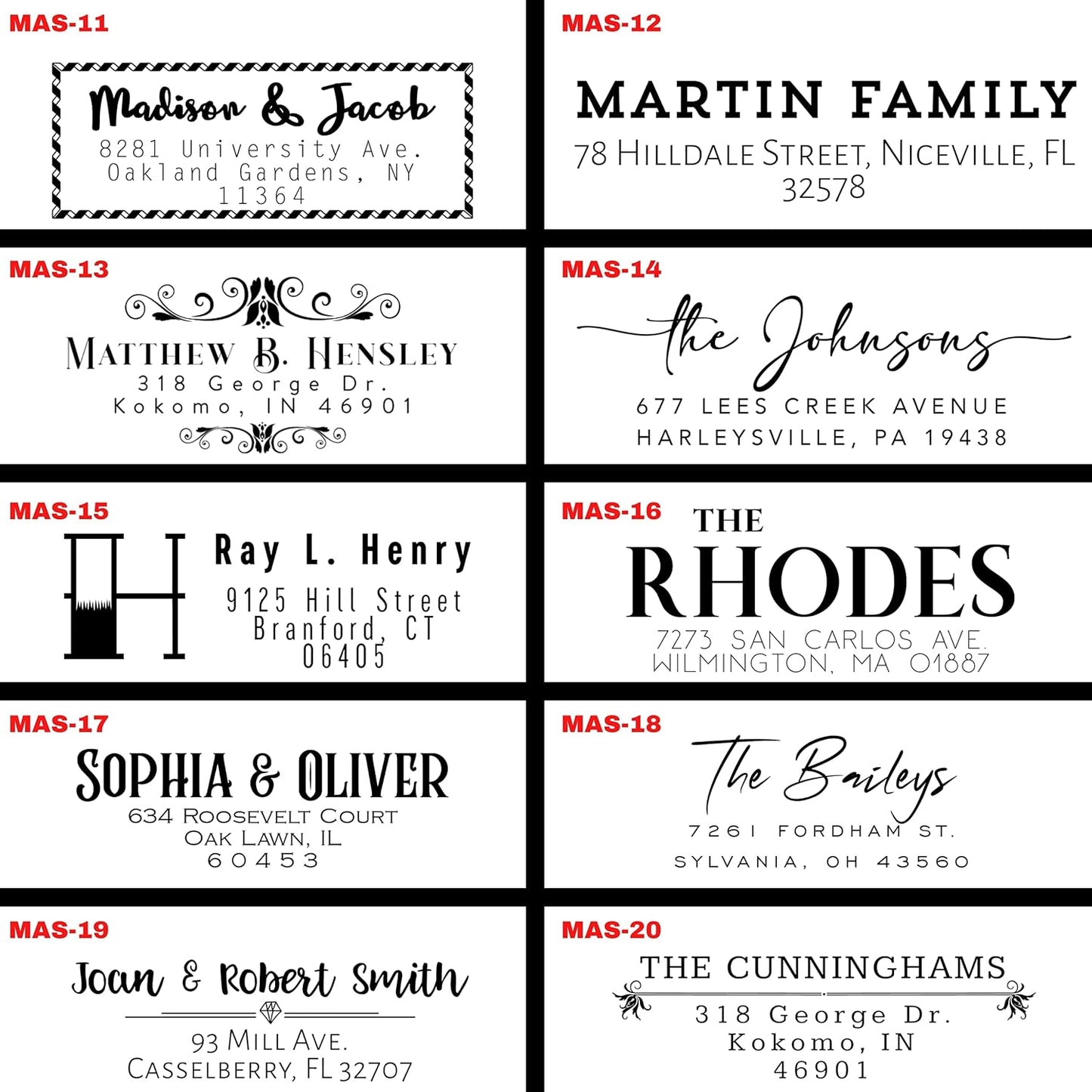 Return Address Stamp, Custom Address Stamp, Self Ink Return Address Stamp, Custom Rubber Stamp, Self Inking Stamp (Modern)