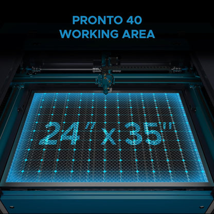 OMTech Pronto 90W CO2 Laser Engraver & Cutter with Water Chiller – 35"x24" Workspace, 1,000mm/s Speed, Autofocus, Air Assist, 2-Way Pass, for Wood, Acrylic & More