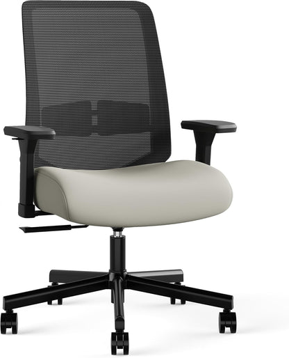 Ergonomic Office Chair, Mesh Computer Desk Chairs with Adjustable Lumbar Support, 3D Armrests, Tilt Function, Comfy Wide Seat, Swivel Executive Work Task Chair for Company and Home
