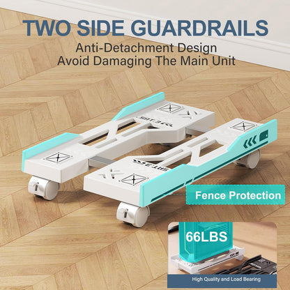 Adjustable Computer Tower Stand, Mobile PC Stand for Floor with 4 Locking Caster Wheels Fits Most PC, Under Desk CPU Holder for Office, Gamers and Students (White)