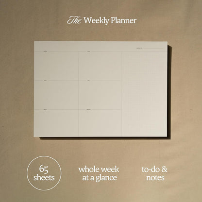 Daily and Weekly To-Do List Notepad – Desk Pad for Work and Study, Orange, 11.7x8.3 Inches