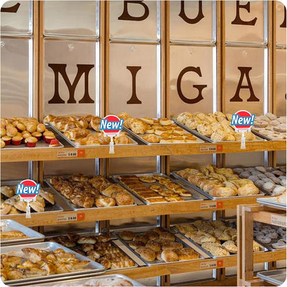 15PCS Plastic Sign Holder Clips, Rotatable Price Signs Double Display Clips, Retail Cards Clips for Merchandise/Retailers