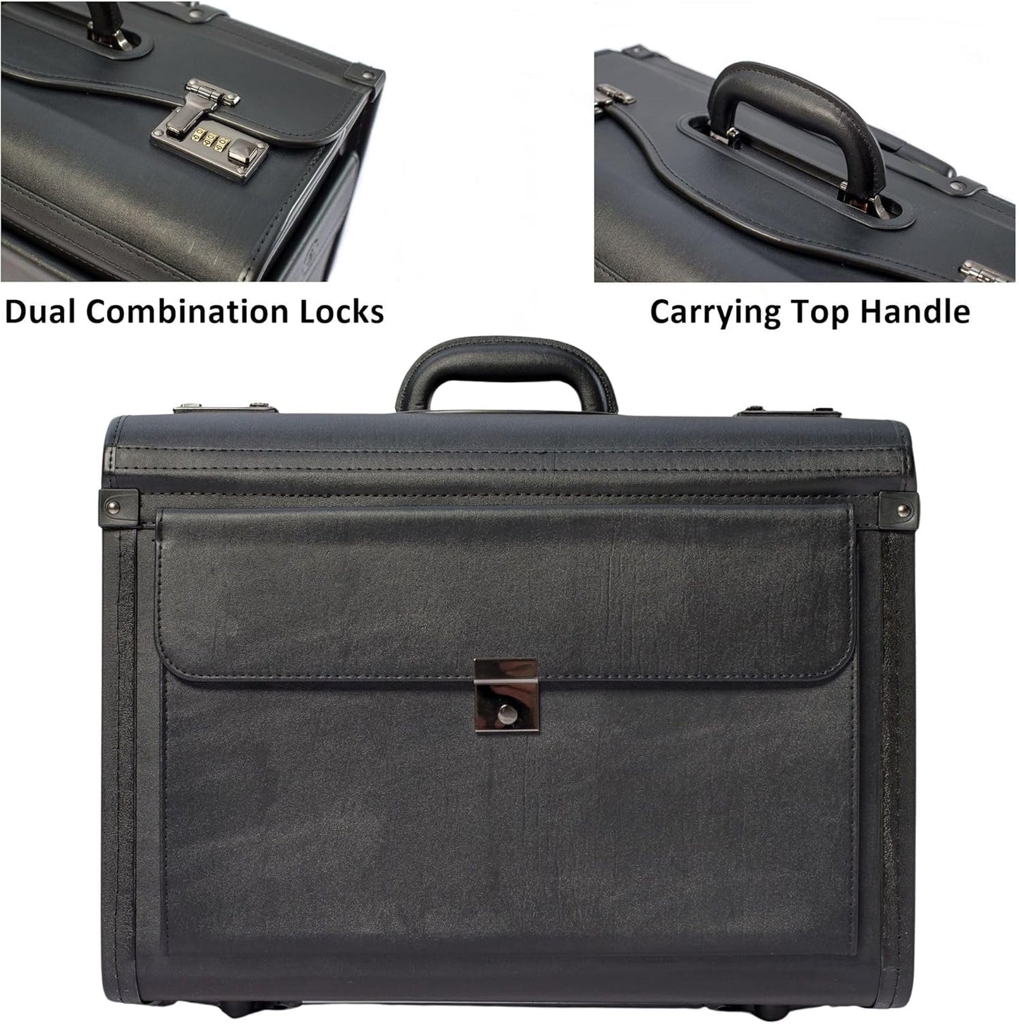 HAMMER ANVIL 19 Wheeled Briefcase Rolling Case Sales Sample Pilot Lawyer Attache