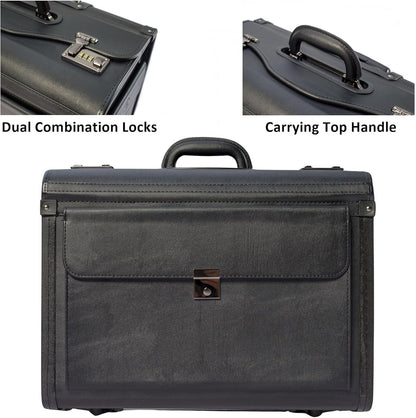 HAMMER ANVIL 19 Wheeled Briefcase Rolling Case Sales Sample Pilot Lawyer Attache