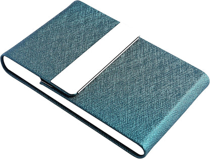 Professional Business Card Holder, Pocket Business Card Case for Women & Men, PU Leather Multi Card Case, Credit Card Wallet, Name Card Holder with Magnetic Closure