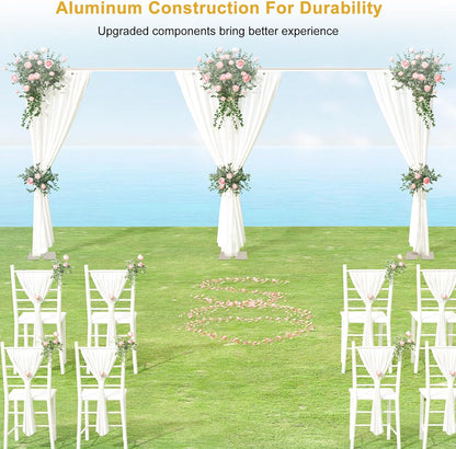 Jiang&Rong 10ft x 20ft Adjustable Backdrop Stand Kit - Heavy Duty Pipe and Drape Stand for Photo Studio, Booth, or Photography Backgrounds