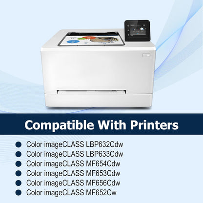 067H 067 Toner Cartridge 4 Pack Works with Canon Color imageCLASS MF656Cdw,MF652Cw,MF654Cdw,LBP632Cdw,MF653Cdw,LBP633Cdw Printers Ink (Black,Cyan,Magenta,Yellow)