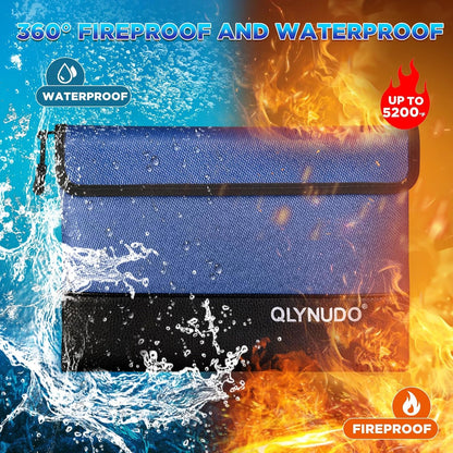 5200℉ Fireproof Money Bag for Cash, Fireproof Bag, Fireproof Pouch for Important Documents and Valuables, 11x7.7 Inch, Waterproof Zipper