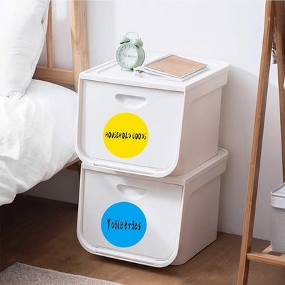 PARLAIM 2000PCS 3 Inch Round Color-Code Circle Dot Sticker Labels, 4 Rolls Multicolor (Red/Yellow/Green/Blue) Color Coding Label for Warehouse Inventory Package