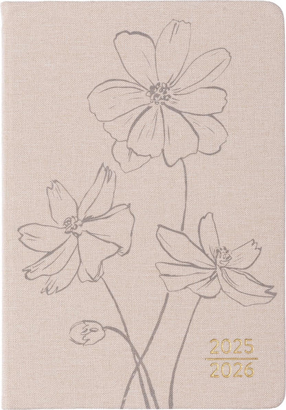 2025-2026 Eccolo 18 Month Linen Bound Planner, Monthly & Weekly Pages (5.25 x 7.75" - July 2025 - Dec 2026)