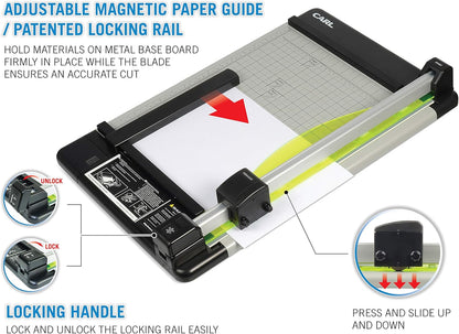 Carl Manufacturing 12220 HVY-Duty Paper Trimmer 15-Inch 36 Sht Cap. 14-Inch x15-1/4-Inch x3/4-Inch GY