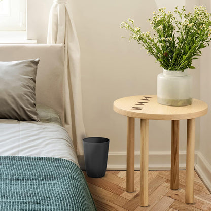 HOLDN’ STORAGE Small Trash Can - 1.58 Gallon Open Top Waste Bin, Compact Waste Can Perfect for Bathroom, Kitchen, Office, Dorm - Durable Garbage Can - Glossy Black