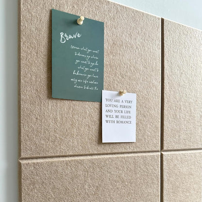 Large Cork Board for Office Wall Decor,48"x36"-12 Pack Felt Wall Tiles with Safe Removable Adhesive Tabs, 1/2" Thick, Felt Bulletin Board Pin Board Cork Boards for Walls - Tan