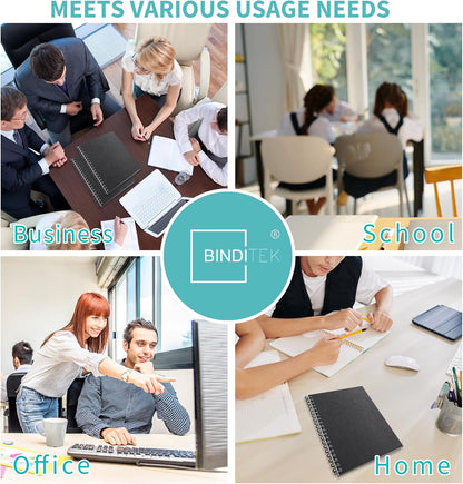 Binditek 100 Pack Plastic Spiral Binding Coils, 8mm(5/16"), 40 Sheet Capacity, 4:1 Pitch, Black, 48Loops, for Letter Size, for Students and Coworkers