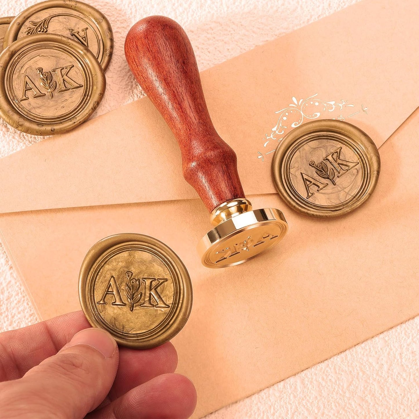 Custom Wax Seal, Personalized Sealing Wax Stamp with Your Picture Logo Design, Wedding Invitation Envelope Crafting Gift Wrap Card Wine Decoration, Handmade Lovers Gifts