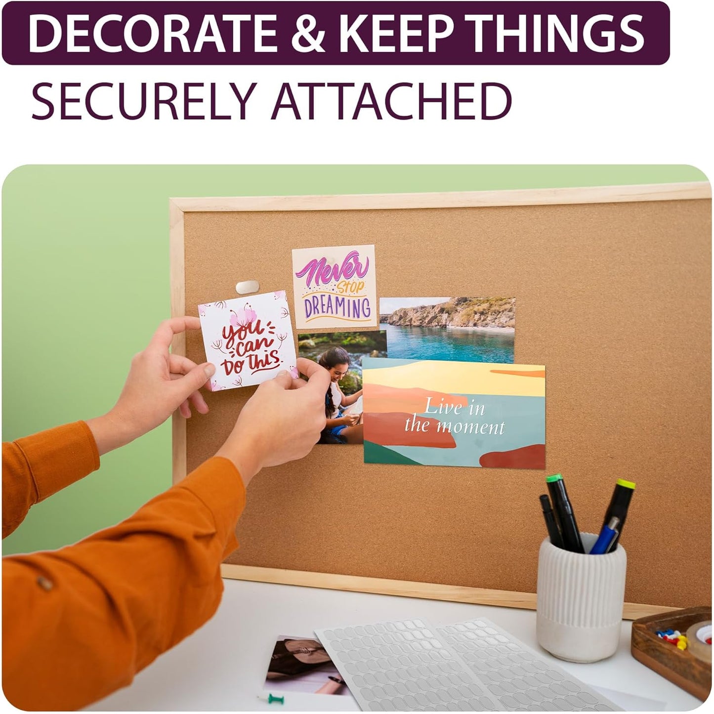 Large Clear Gel Dots Double Sided 500PCs - Self Adhesive Glue Sticky Dots Removable - Clear Gel Sticky Tack for Collectibles, Arts and Crafts, Figurines Home Decor - Double Sided Tape Dots