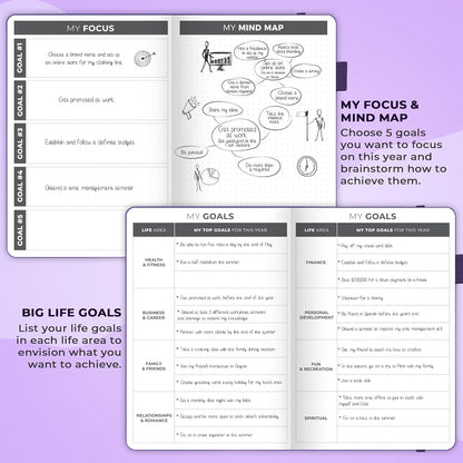 Clever Fox Planner – Undated Weekly & Monthly Planner for Productivity, Time Management & Goals – Organizer Journal – A5 (Purple)